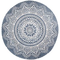 Maison & Déco Tapis Zen Et Ethnique Tapis Mandala 90 cm - Gris Bleu Gris