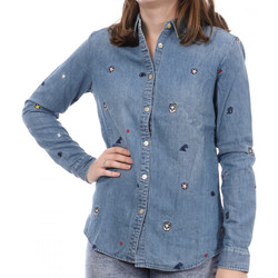 Vêtements Femme T-shirts manches longues Marcelo Burlon County of Milan layered sweatshirt dress 134816-17 Bleu