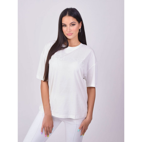 Vêtements Project X Paris Tee Shirt F211084 Blanc - Vêtements T-shirts manches courtes Femme 25 