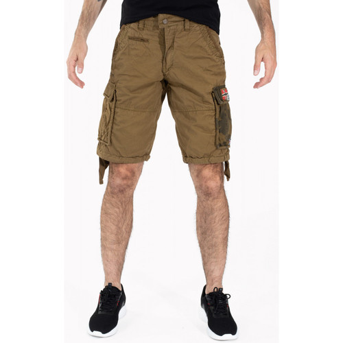 Vêtements Homme Shorts / Bermudas Geographical Norway Bermuda Pasteque - 100% coton Kaki