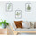 Maison & Déco Stickers Sud Trading Autocollant Mural cadres Herbiers Blanc