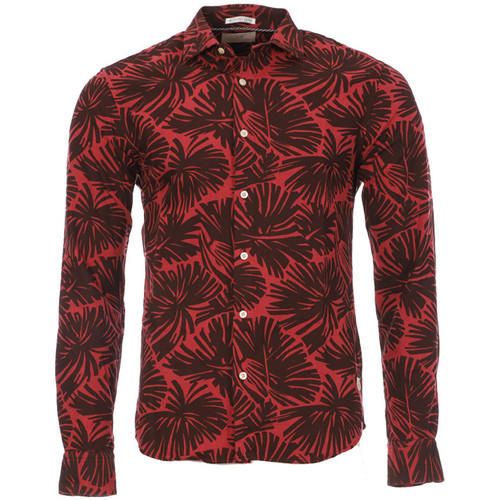 Vêtements Homme Chemises manches longues Viscose / Lyocell / Modal 126978-A Rouge