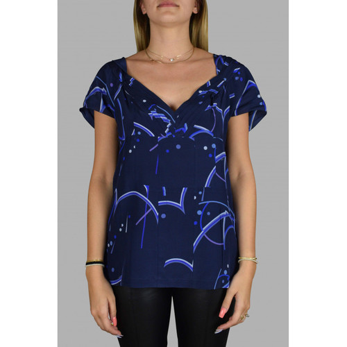 Vêtements Femme Débardeurs / T-shirts sans manche Prada Water Haut Bleu