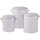 Maison & Déco Vases / caches pots dintérieur Stof Set de 3 Poufs TAIPEI avec rangement - Gigogne Gris