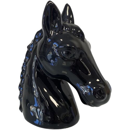 Maison & Déco Statuettes et figurines Sud Trading Tirelire en céramique cheval noir Noir