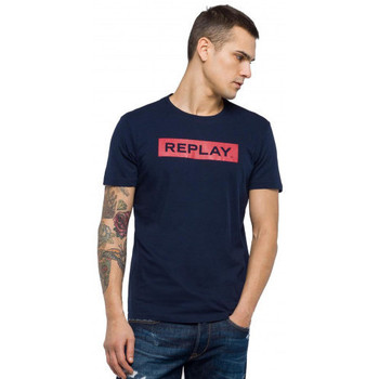 Replay Tee shirt homme M3720 bleu BLEU/ROUGE - Vêtements T-shirts & Polos  Homme 19,95 €