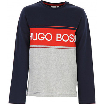 Vêtements Enfant T-shirts & Polos BOSS Tee-shirt junior Hugo  bleu/rouge/gris - 10 ANS Bleu