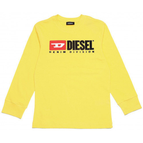 Vêtements Diesel Tee-shirt juniorjaune manche longue Jaune - Vêtements T-shirts & Polos Enfant 49 