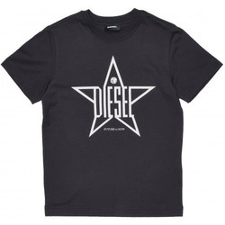 Vêtements Enfant T-shirts & Polos Diesel Tee-shirt junior  Tdiegoy noir manche courte - 10 ANS Noir