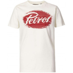 Vêtements Enfant Pull Col Rond Coton Petrol Industries Tee-shirt junior  blanc/rouge Blanc