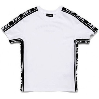 Vêtements Enfant T-shirts & Polos Diesel Tee shirt junior TJUSTRACE 00J4NV - 0091B - K100 blanc - 10 ANS Blanc
