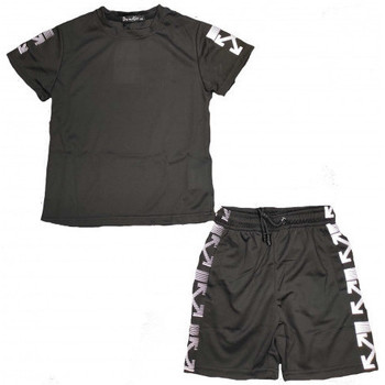 Vêtements Enfant Maillots / Shorts de bain Boom Kids Ensemble junior short et tee shirt  C130-1 Noir