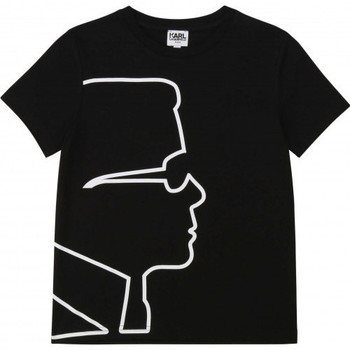 Vêtements Enfant T-shirts & Polos Karl Lagerfeld Tee shirt junior  ICONIC noir Z25254 - 10 ANS Noir