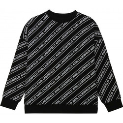 Vêtements Enfant Sweats Karl Lagerfeld Sweat junior  noir/blanc  Z25266 Noir