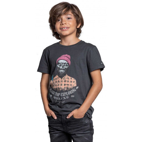 Vêtements Enfant Premium Temple Sweatshirt AR20000 BLACK Deeluxe Tee-shirt junior  TELLSON gris - 10 ANS Gris