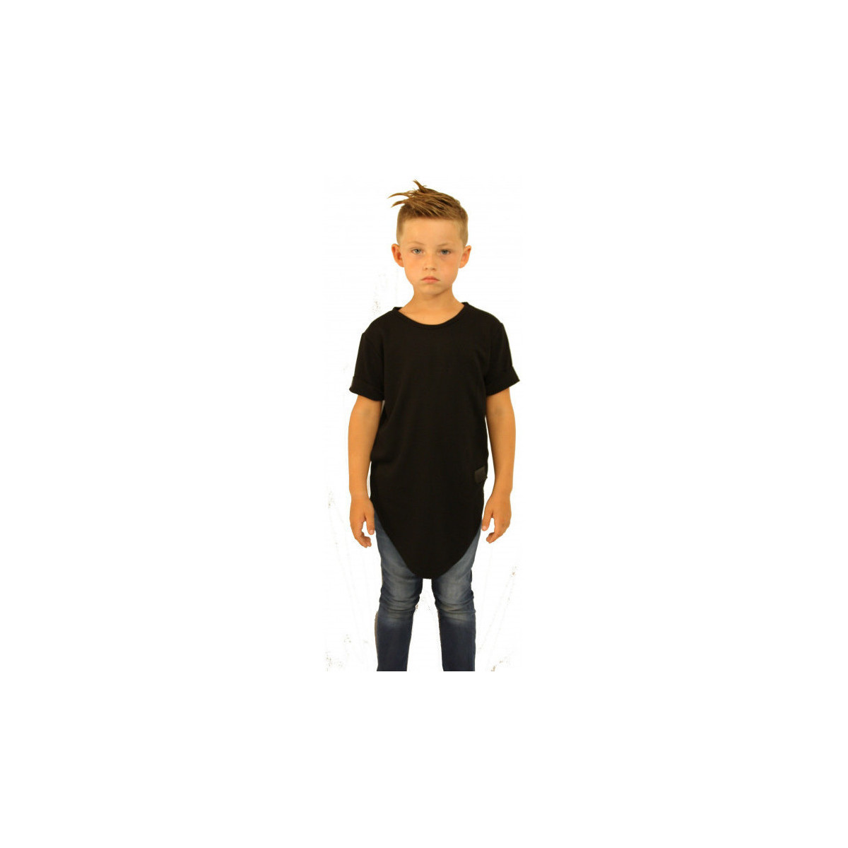 Vêtements Enfant T-shirts & Polos Celebritees Tee-shirt junior Oversize Basic - 10 ANS Noir