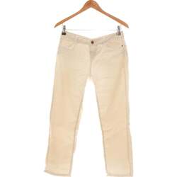 Vêtements Femme Chinos / Carrots Cache Cache Pantalon Droit Femme  36 - T1 - S Blanc