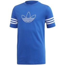 Vêtements Garçon T-shirts manches courtes adidas Originals Outline Tee Bleu