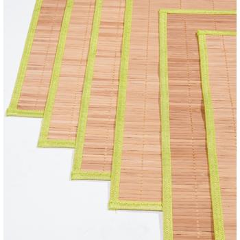 Jadorel Tapis de cuisine Lot 6 Sets De Table Bambou Vert 33x48 cm Vert