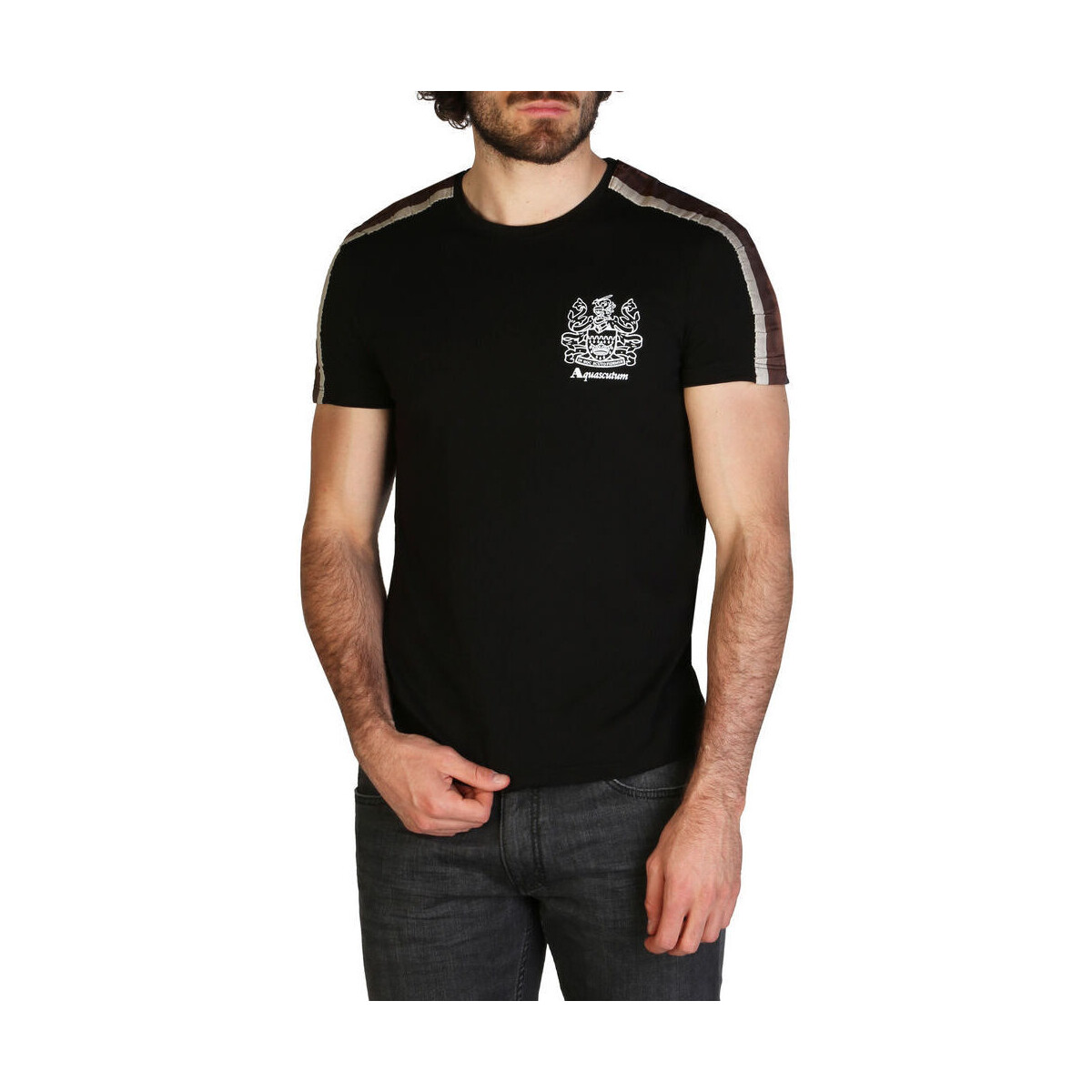 Vêtements Homme T-shirts manches courtes Aquascutum - qmt017m0 Noir