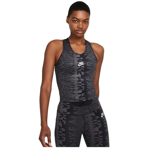 Nike Wmns Air Printed Top Noir - Vêtements T-shirts manches courtes Femme  67,00 €