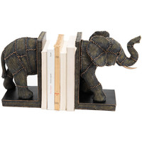 Maison & Déco Statuettes et figurines Amadeus Stop-livres Elephant en résine Doré