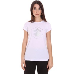 Vêtements Femme T-shirts manches courtes Lumberjack CW60343 015EU Blanc
