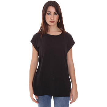 Vêtements Femme T-shirts manches courtes Lumberjack CW60343 011EU Noir