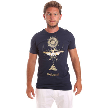 Vêtements Homme T-shirts & Polos Roberto Cavalli HST65B Bleu