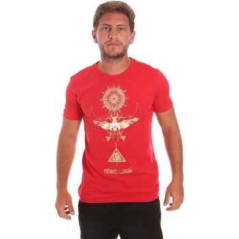 Vêtements Homme T-shirts manches courtes Roberto Cavalli HST65B Rouge
