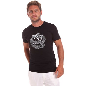 Vêtements Homme T-shirts manches courtes Roberto Cavalli HST64B Noir