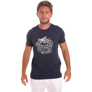 Vêtements Homme T-shirts manches courtes Roberto Cavalli HST64B Bleu