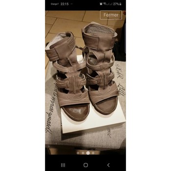 Sandales et Nu-pieds Regard Sandales cuir Marron - Chaussures Sandale Femme 80 