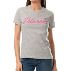 Vêtements Femme T-shirts T-Shirt manches courtes Diesel 00SL2T-0RCZJ Gris
