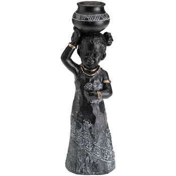 Maison & Déco Stones and Bones Versa Statuette décorative fillette africaine 25.5 cm Noir