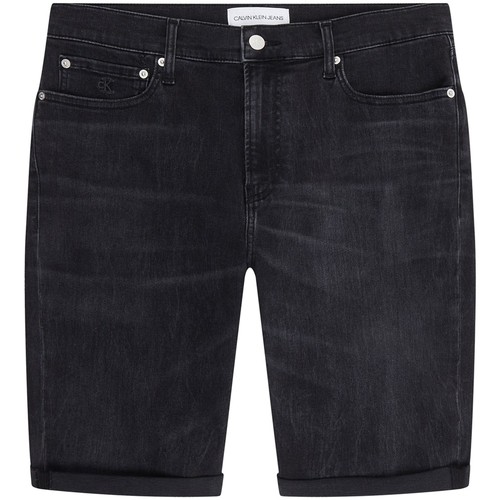Vêtements branding Shorts / Bermudas Calvin Klein Jeans Short slim  ref 51850 1BY Noir Noir