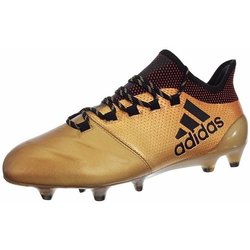 Chaussures Homme Football adidas Originals X 171 FG Leather Noir, Doré