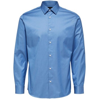 Vêtements Homme Chemises manches longues Selected Chemise slim Taille : H Bleu S Bleu