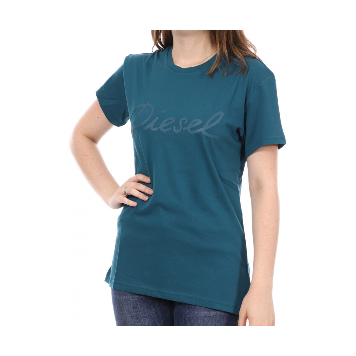 Vêtements Femme T-shirts manches courtes Diesel 00SL2T-0RCZJ Bleu