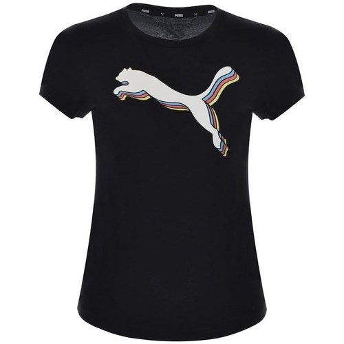 Vêtements Femme T-shirts manches courtes Puma Celebration Graphic Noir