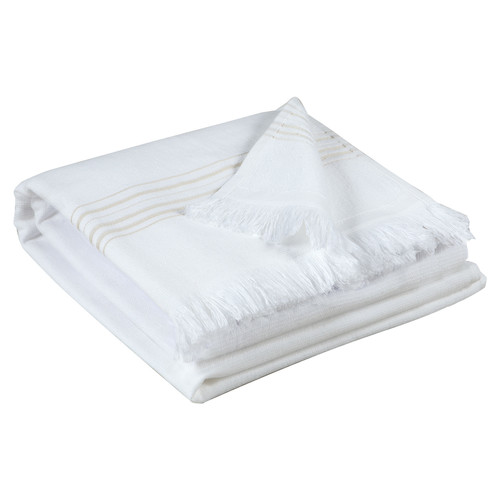Diam 100 cm Serviettes et gants de toilette Vivaraise CANCUN Blanc