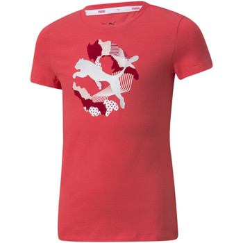 Vêtements Fille T-shirts manches courtes Puma sutamina T-shirt Alpha Rose