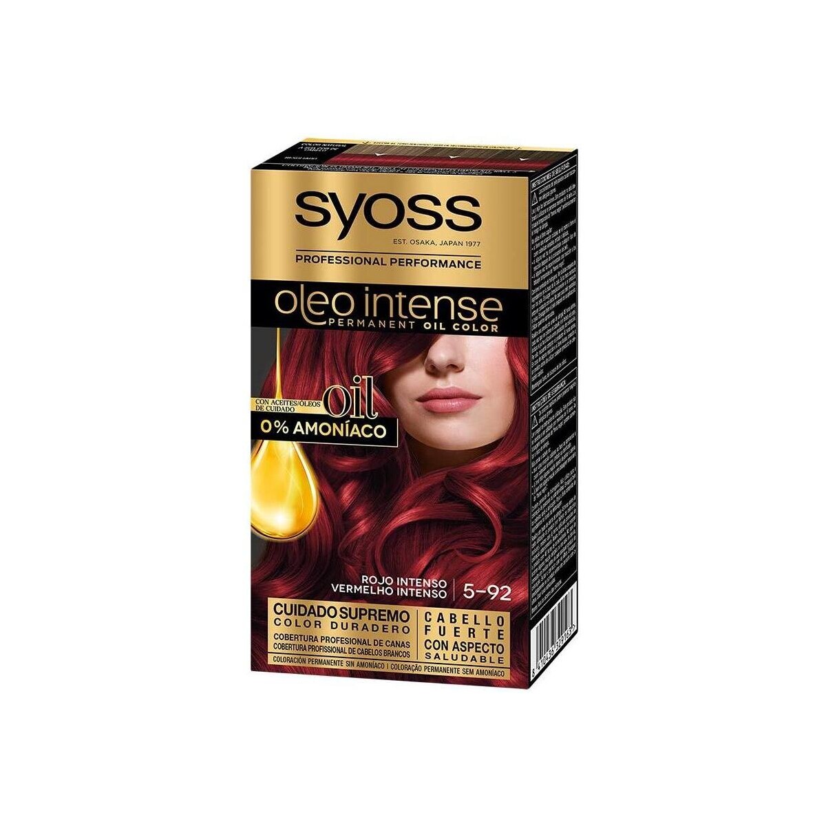 Beauté Femme Colorations Syoss Oleo Intense Coloration Sans Ammoniaque 5.92-rouge Intense 