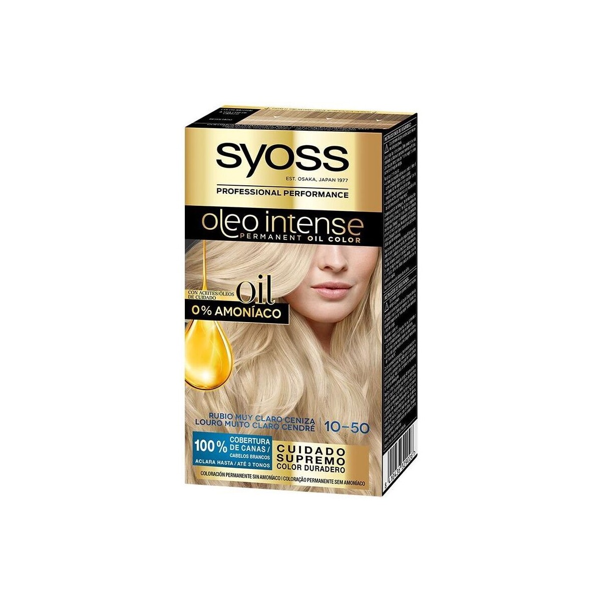 Beauté Femme Colorations Syoss Oleo Intense Coloration Sans Ammoniaque 10.50 - Blond Clair Ce 