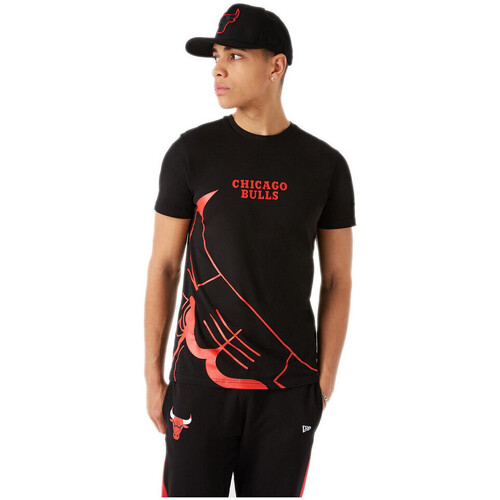 Vêtements Homme T-shirt Nba Charlotte Hornets New-Era NBA ENLARGED LOGO CHIBUL Noir