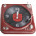 Maison & Déco Horloges Ixia Pendule métal Vieille platine vinyle Rouge