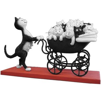 Maison & Déco Maison & Déco Parastone Statuette Les chats par Dubout THE PRAM Noir
