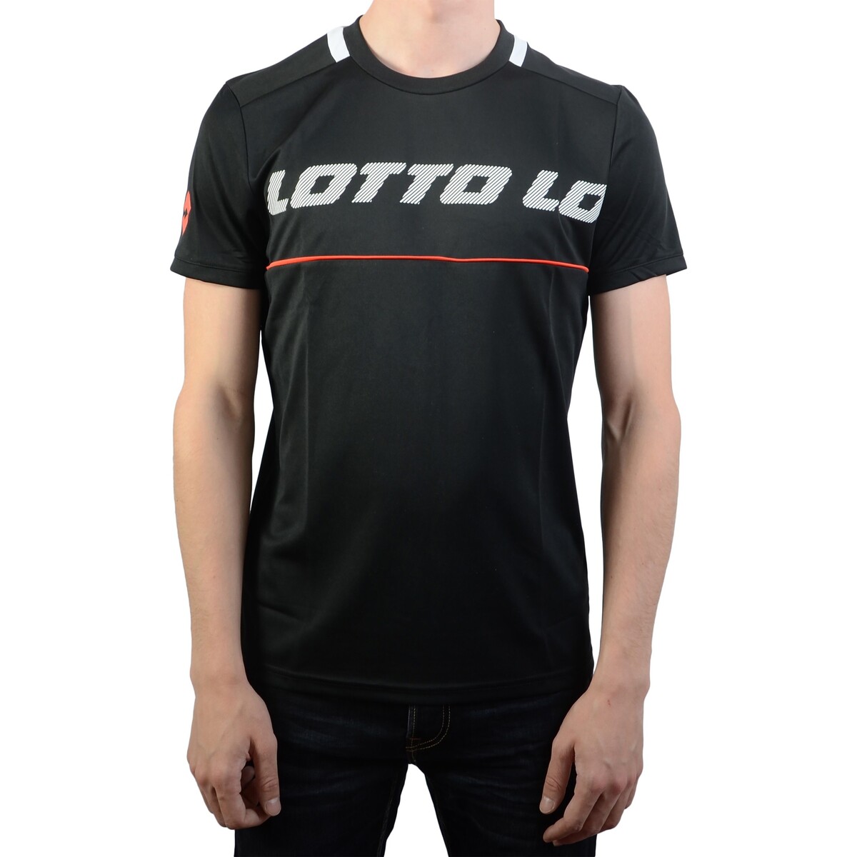 Vêtements Homme T-shirts manches courtes Lotto Logo V Tee PL Noir