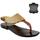 Chaussures Femme Tongs The Divine Factory Tong Marron