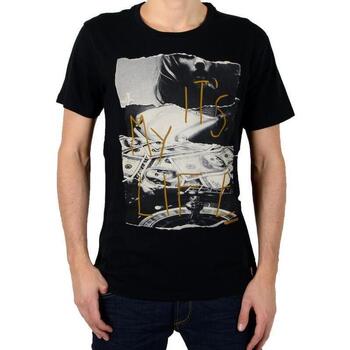 Vêtements Homme T-shirts graphic-print manches courtes Japan Rags 24761 Noir